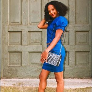 Denim 2 Piece Skirt Set